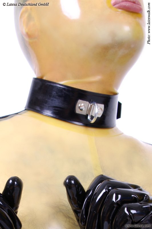 Latex Männer Halsband mit D-Ring Latexa