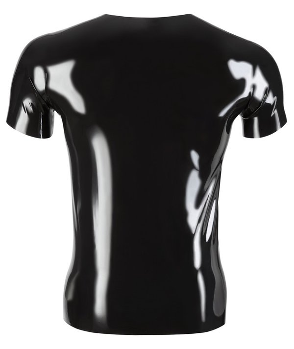 schwarzes Latex Shirt kurzarm unisex Gr. S bis 2XL