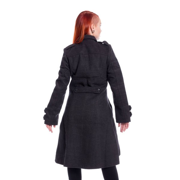 Damen Mantel anthrazit lang Dark Romance Stil Gr. XL