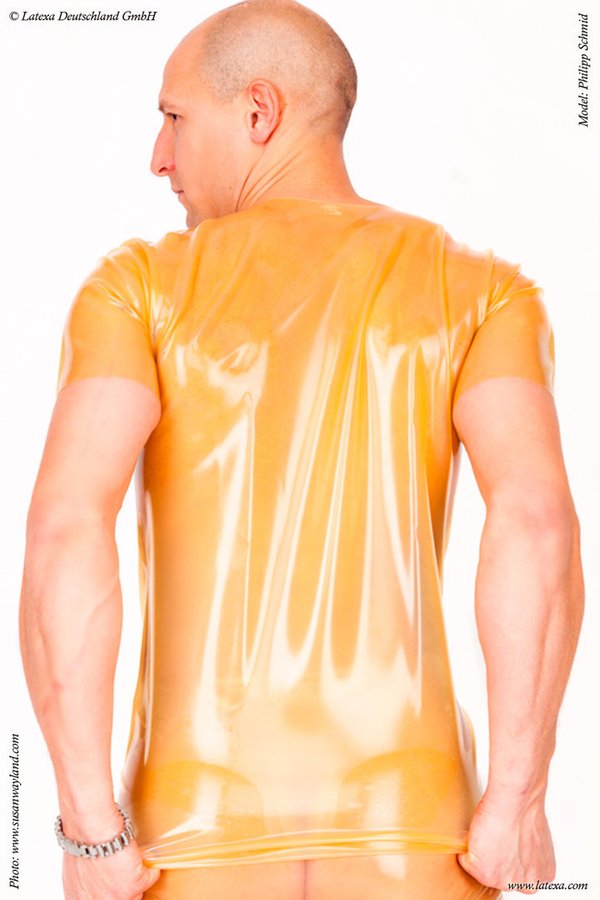 Latex-T-Shirt unisex lang kurzärmlig in 9 Farben