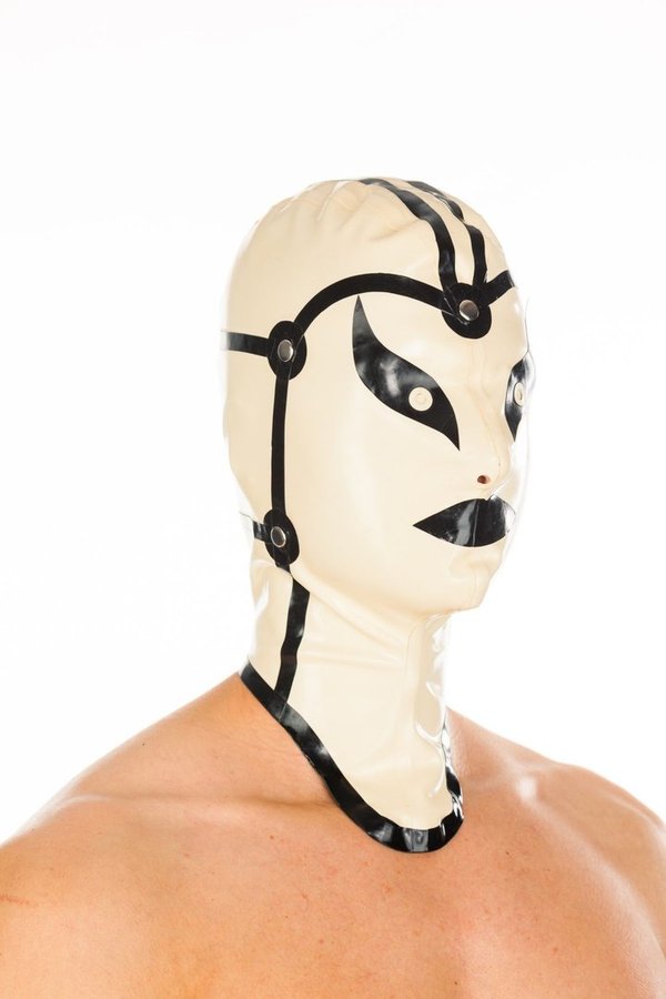 Latex Maske „Tron“ Nasenöffnung RV geklebt